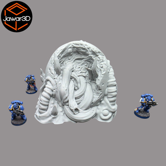 Wargaming 28mm scatter terrain scenery showing 3D-printed item that is compatible with games such as Warhammer 40K, Star Wars Legions, D+D, Dungeons and Dragons, Sci-Fi, Fantasy and other miniature tabletop games. Brand Jawar3d found at www.jawar3d.co.uk.
