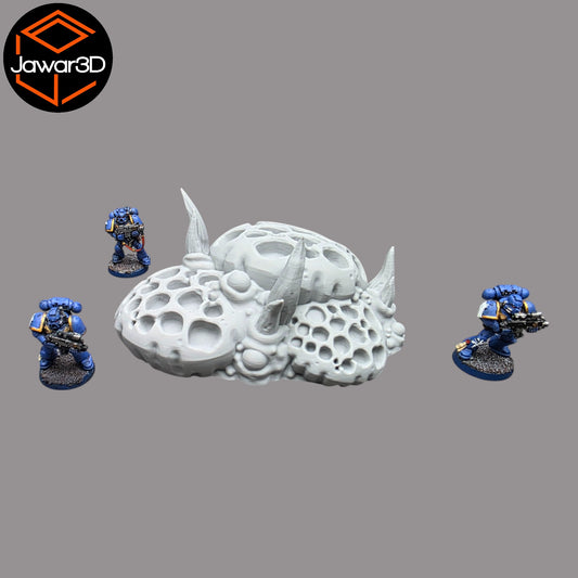Wargaming 28mm scatter terrain scenery showing 3D-printed item that is compatible with games such as Warhammer 40K, Star Wars Legions, D+D, Dungeons and Dragons, Sci-Fi, Fantasy and other miniature tabletop games. Brand Jawar3d found at www.jawar3d.co.uk.