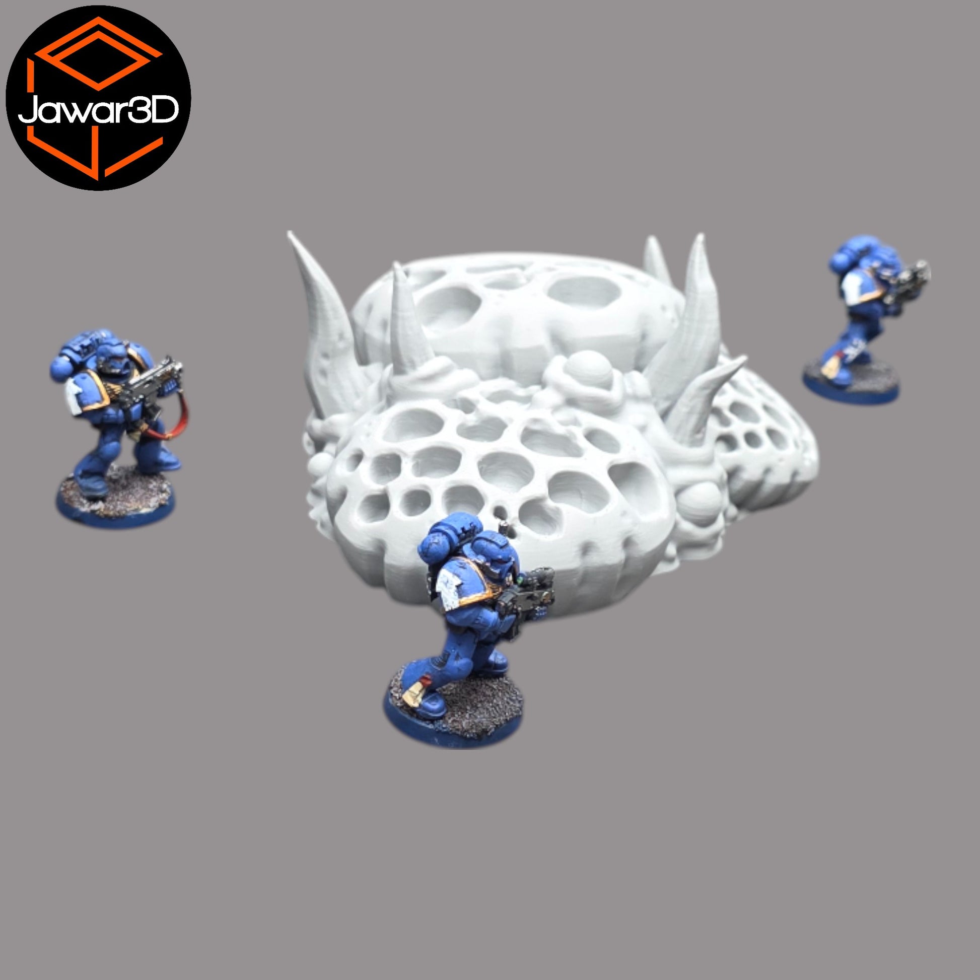 Wargaming 28mm scatter terrain scenery showing 3D-printed item that is compatible with games such as Warhammer 40K, Star Wars Legions, D+D, Dungeons and Dragons, Sci-Fi, Fantasy and other miniature tabletop games. Brand Jawar3d found at www.jawar3d.co.uk.