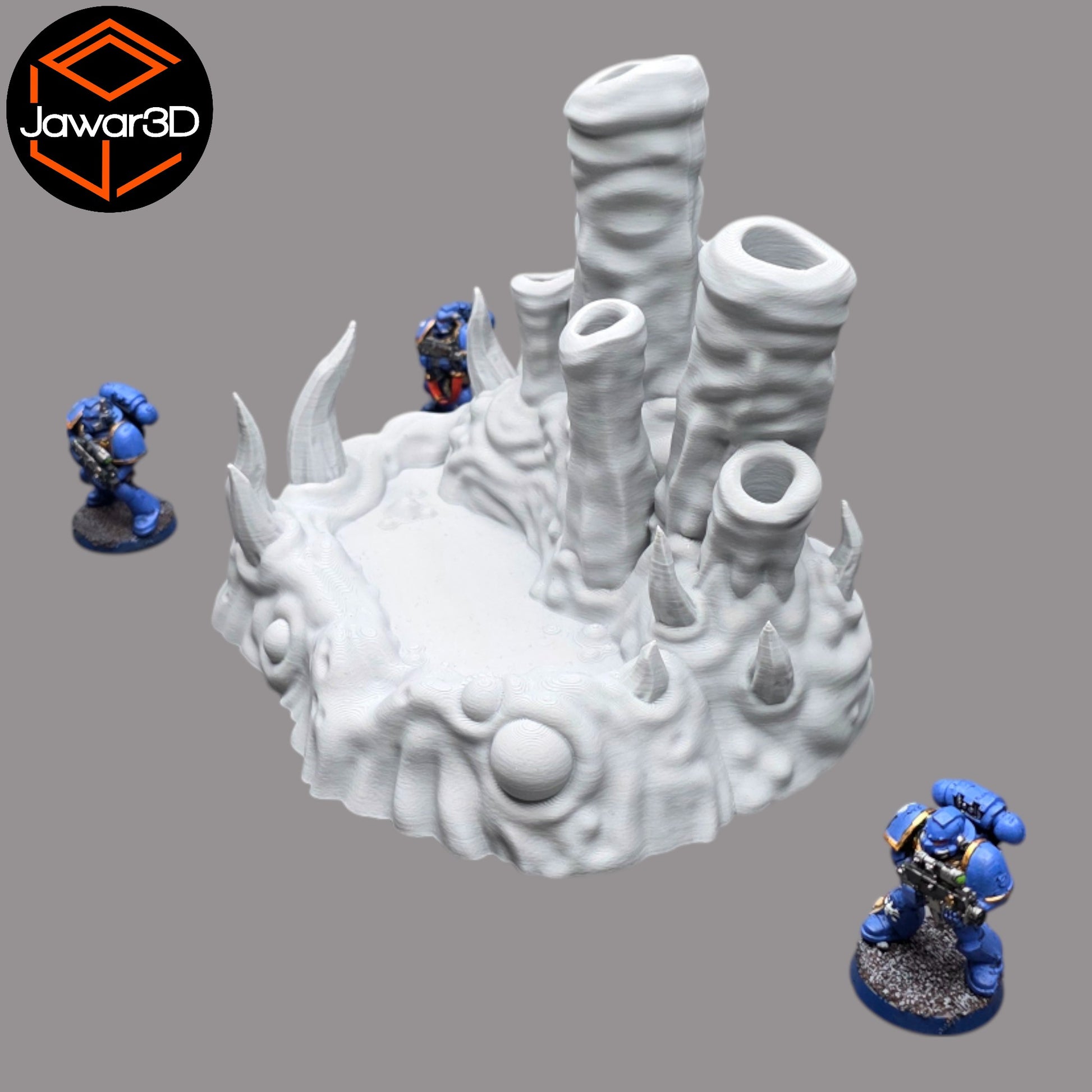 Wargaming 28mm scatter terrain scenery showing 3D-printed item that is compatible with games such as Warhammer 40K, Star Wars Legions, D+D, Dungeons and Dragons, Sci-Fi, Fantasy and other miniature tabletop games. Brand Jawar3d found at www.jawar3d.co.uk.