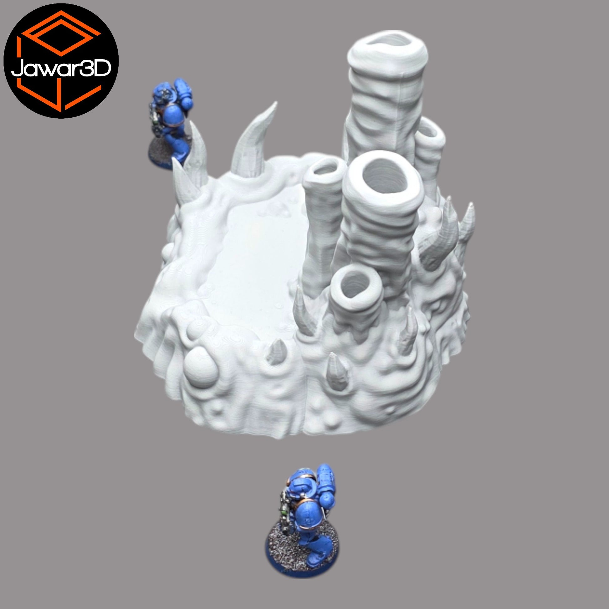 Wargaming 28mm scatter terrain scenery showing 3D-printed item that is compatible with games such as Warhammer 40K, Star Wars Legions, D+D, Dungeons and Dragons, Sci-Fi, Fantasy and other miniature tabletop games. Brand Jawar3d found at www.jawar3d.co.uk.