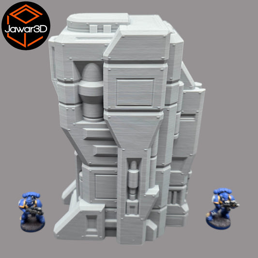 Wargaming 28mm scatter terrain scenery showing 3D-printed item that is compatible with games such as Warhammer 40K, Star Wars Legions, D+D, Dungeons and Dragons, Sci-Fi, Fantasy and other miniature tabletop games. Brand Jawar3d found at www.jawar3d.co.uk.