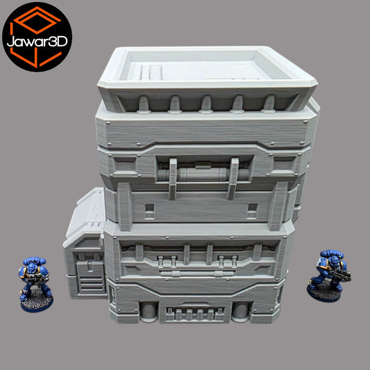 Wargaming 28mm scatter terrain scenery showing 3D-printed item that is compatible with games such as Warhammer 40K, Star Wars Legions, D+D, Dungeons and Dragons, Sci-Fi, Fantasy and other miniature tabletop games. Brand Jawar3d found at www.jawar3d.co.uk.