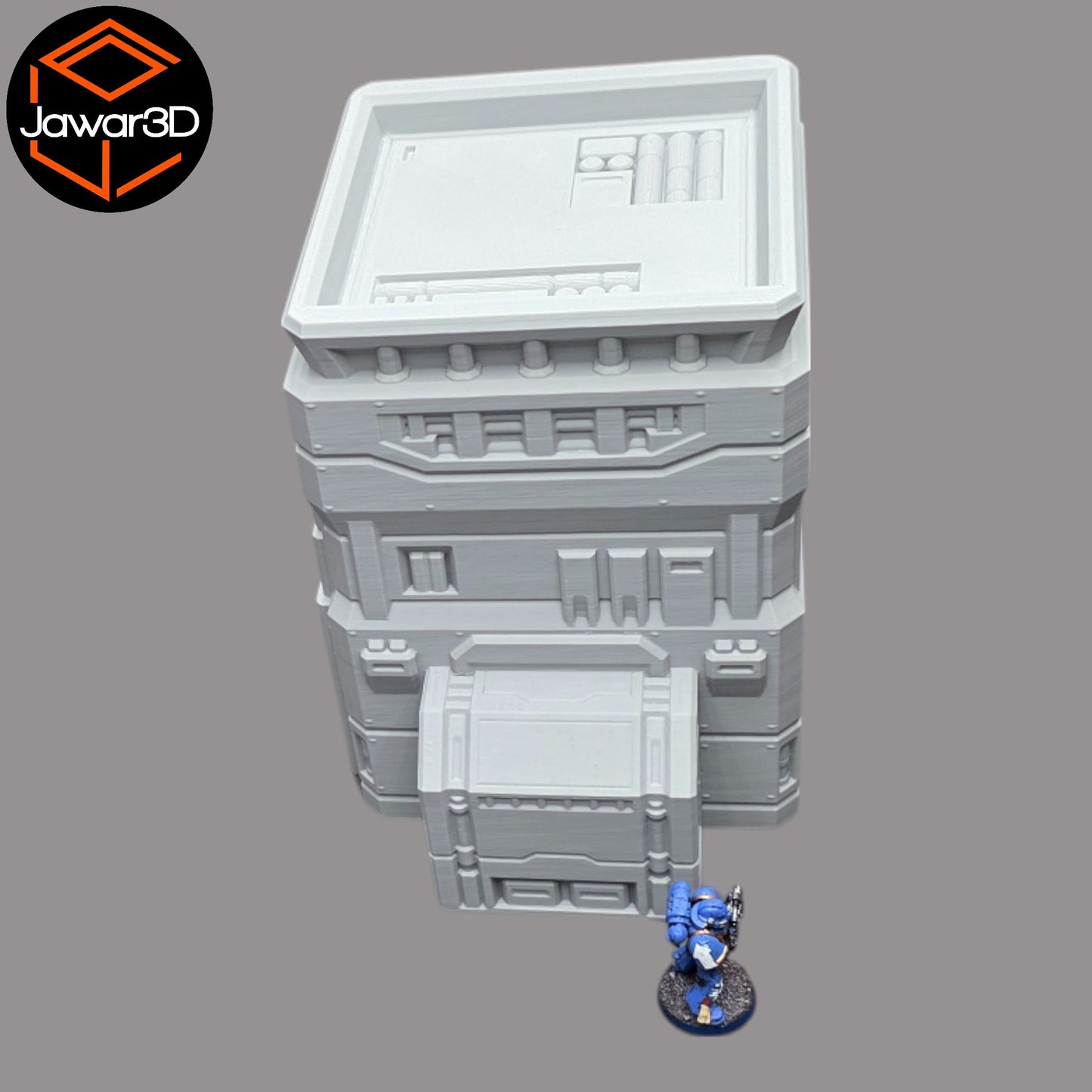 Wargaming 28mm scatter terrain scenery showing 3D-printed item that is compatible with games such as Warhammer 40K, Star Wars Legions, D+D, Dungeons and Dragons, Sci-Fi, Fantasy and other miniature tabletop games. Brand Jawar3d found at www.jawar3d.co.uk.