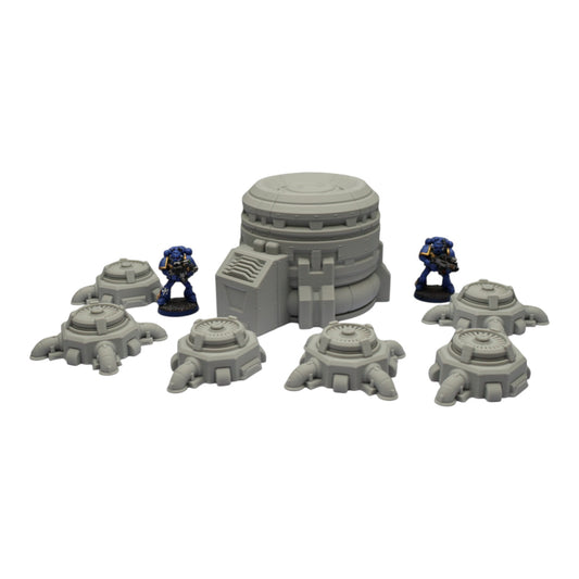 Wargaming 28mm scatter terrain scenery showing 3D-printed item that is compatible with games such as Warhammer 40K, Star Wars Legions, D+D, Dungeons and Dragons, Sci-Fi, Fantasy and other miniature tabletop games. Brand Jawar3d found at www.jawar3d.co.uk.