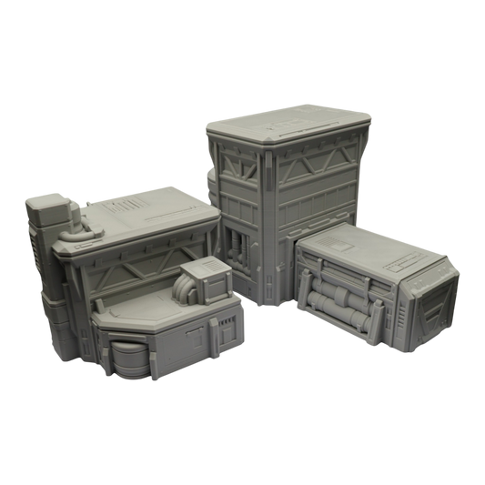 Fuel Station Set - 28mm Wargaming Scatter Terrain Scenery Tabletop Grimdark