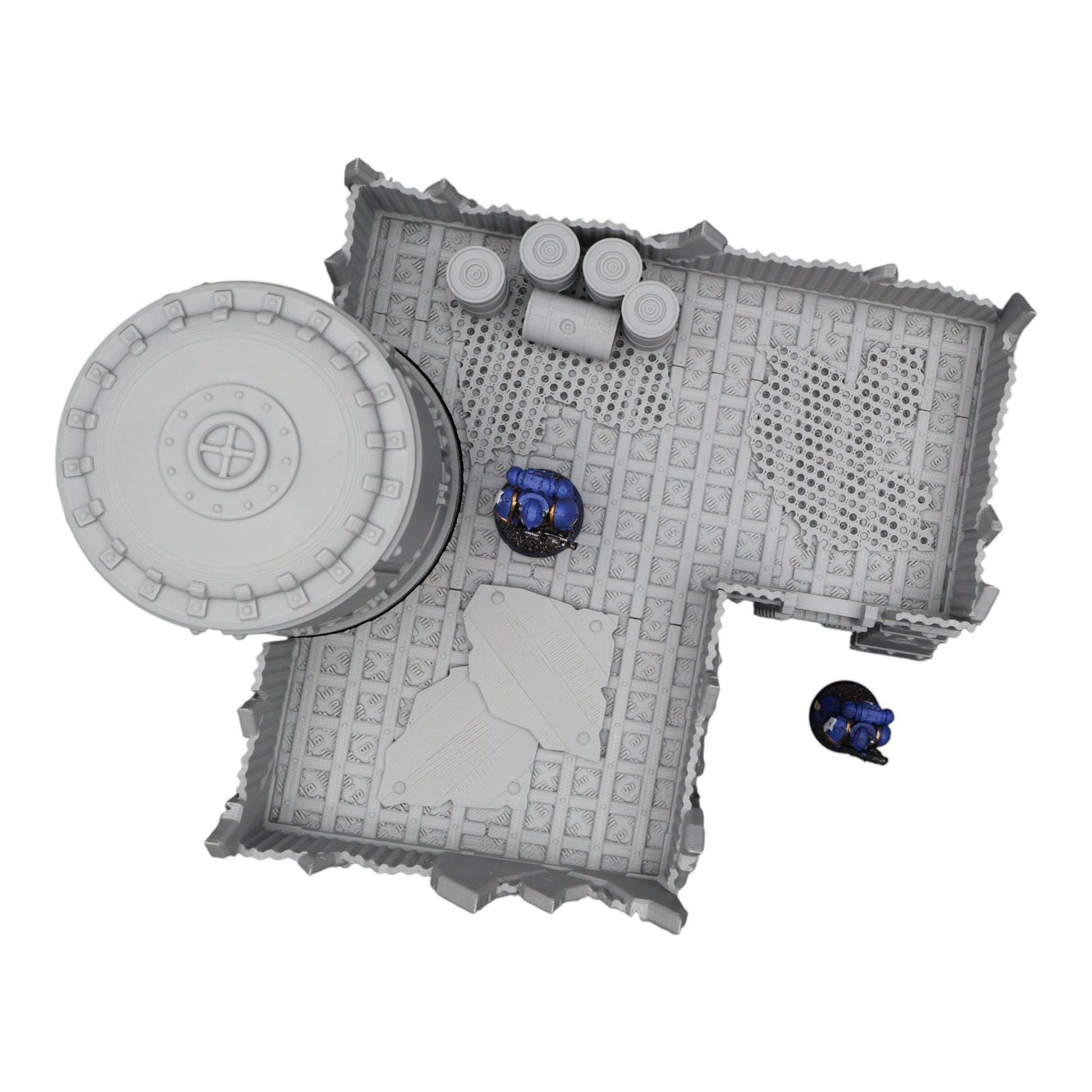 Wargaming 28mm scatter terrain scenery showing 3D-printed item that is compatible with games such as Warhammer 40K, Star Wars Legions, D+D, Dungeons and Dragons, Sci-Fi, Fantasy and other miniature tabletop games. Brand Jawar3d found at www.jawar3d.co.uk.