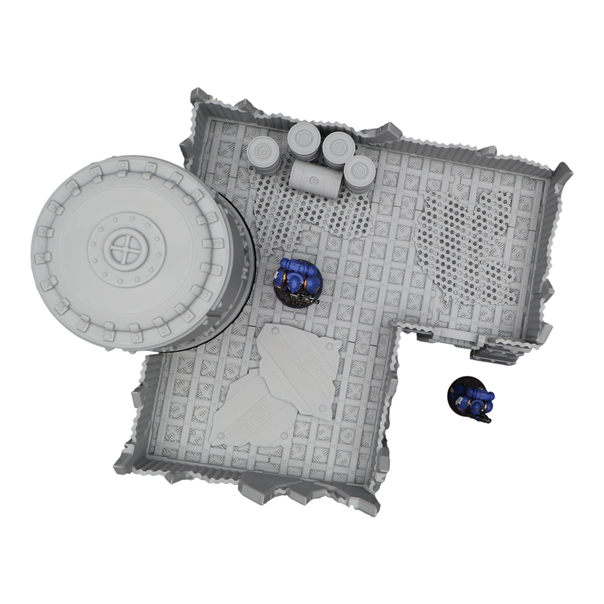 Wargaming 28mm scatter terrain scenery showing 3D-printed item that is compatible with games such as Warhammer 40K, Star Wars Legions, D+D, Dungeons and Dragons, Sci-Fi, Fantasy and other miniature tabletop games. Brand Jawar3d found at www.jawar3d.co.uk.