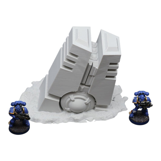 Wargaming 28mm scatter terrain scenery showing 3D-printed item that is compatible with games such as Warhammer 40K, Star Wars Legions, D+D, Dungeons and Dragons, Sci-Fi, Fantasy and other miniature tabletop games. Brand Jawar3d found at www.jawar3d.co.uk.