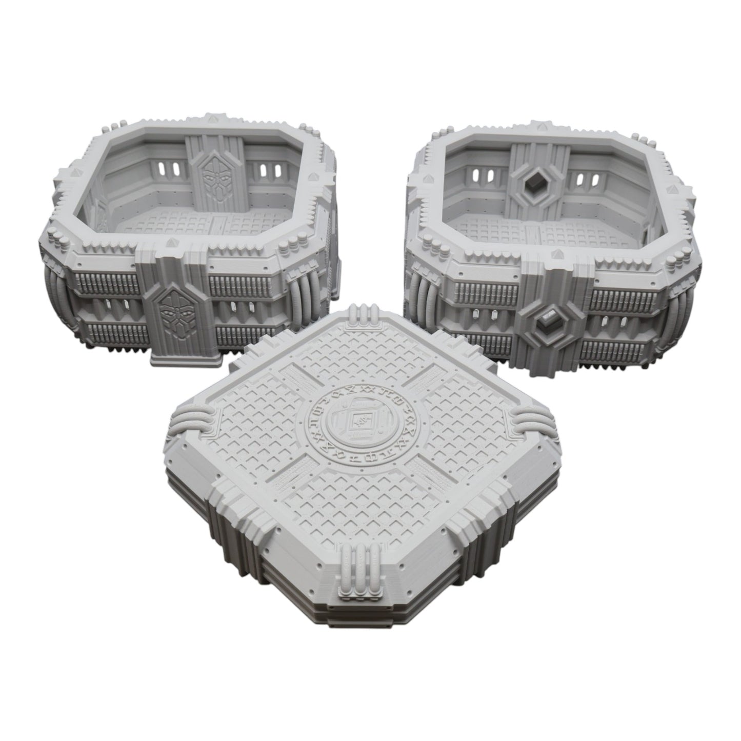 Wargaming 28mm scatter terrain scenery showing 3D-printed item that is compatible with games such as Warhammer 40K, Star Wars Legions, D+D, Dungeons and Dragons, Sci-Fi, Fantasy and other miniature tabletop games. Brand Jawar3d found at www.jawar3d.co.uk.