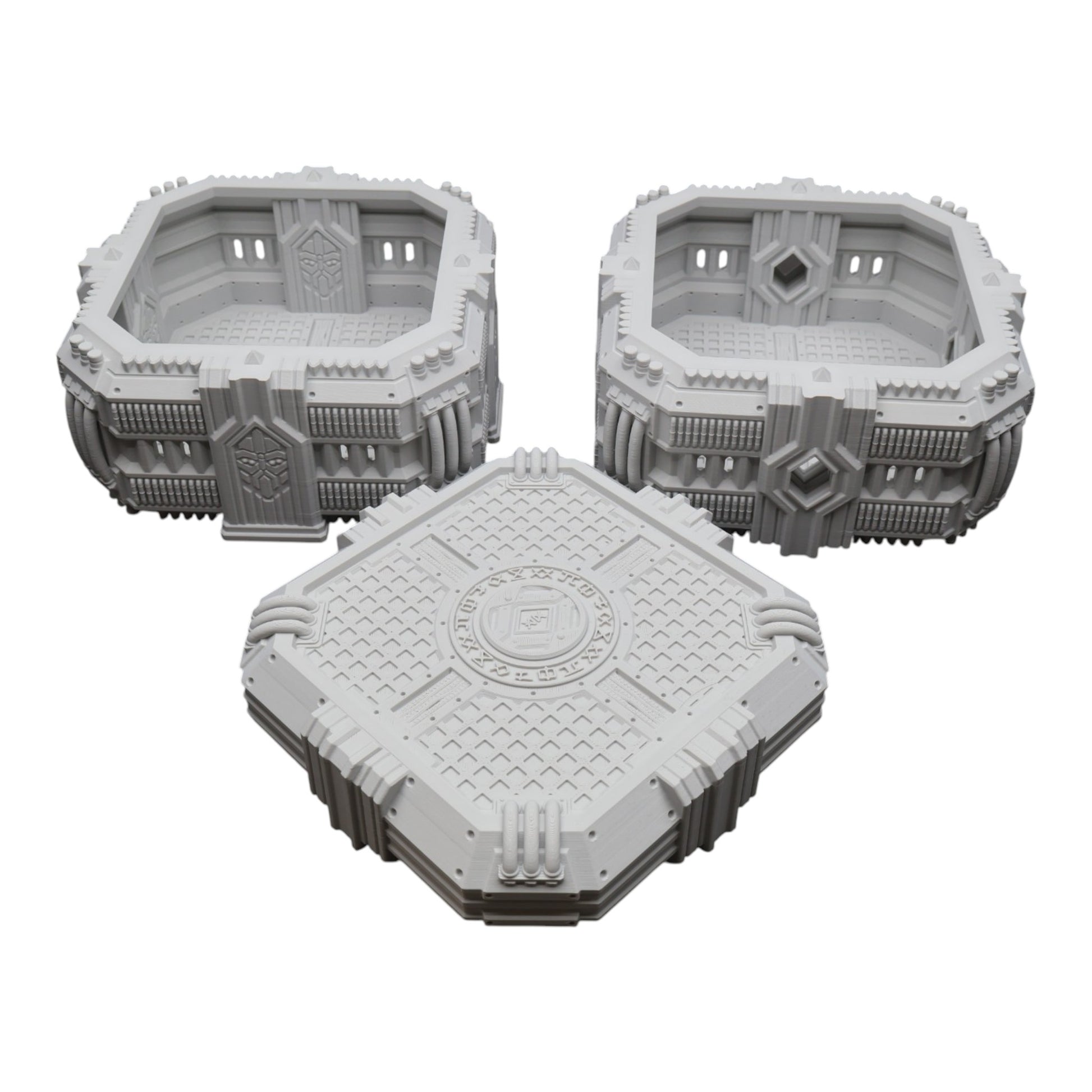 Wargaming 28mm scatter terrain scenery showing 3D-printed item that is compatible with games such as Warhammer 40K, Star Wars Legions, D+D, Dungeons and Dragons, Sci-Fi, Fantasy and other miniature tabletop games. Brand Jawar3d found at www.jawar3d.co.uk.