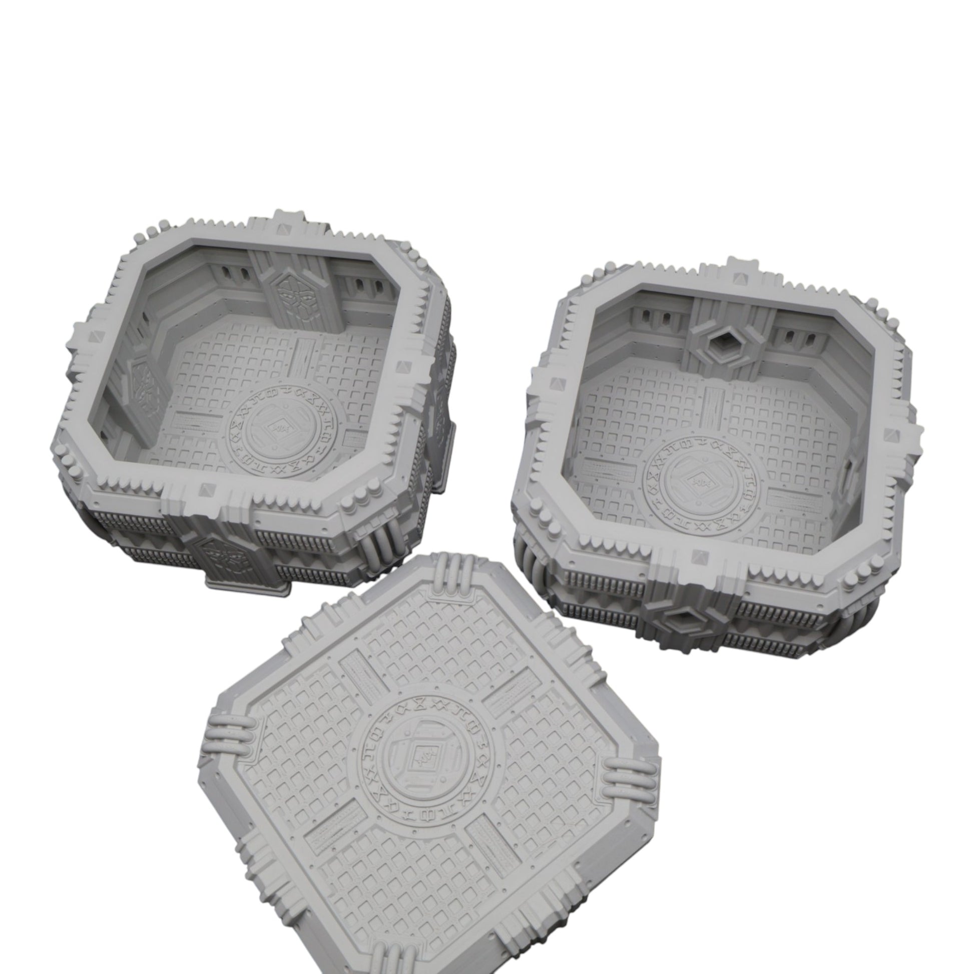 Wargaming 28mm scatter terrain scenery showing 3D-printed item that is compatible with games such as Warhammer 40K, Star Wars Legions, D+D, Dungeons and Dragons, Sci-Fi, Fantasy and other miniature tabletop games. Brand Jawar3d found at www.jawar3d.co.uk.