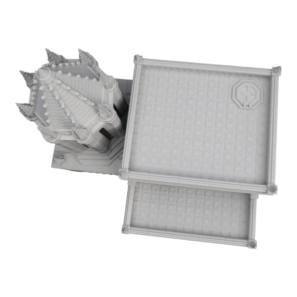 Wargaming 28mm scatter terrain scenery showing 3D-printed item that is compatible with games such as Warhammer 40K, Star Wars Legions, D+D, Dungeons and Dragons, Sci-Fi, Fantasy and other miniature tabletop games. Brand Jawar3d found at www.jawar3d.co.uk.