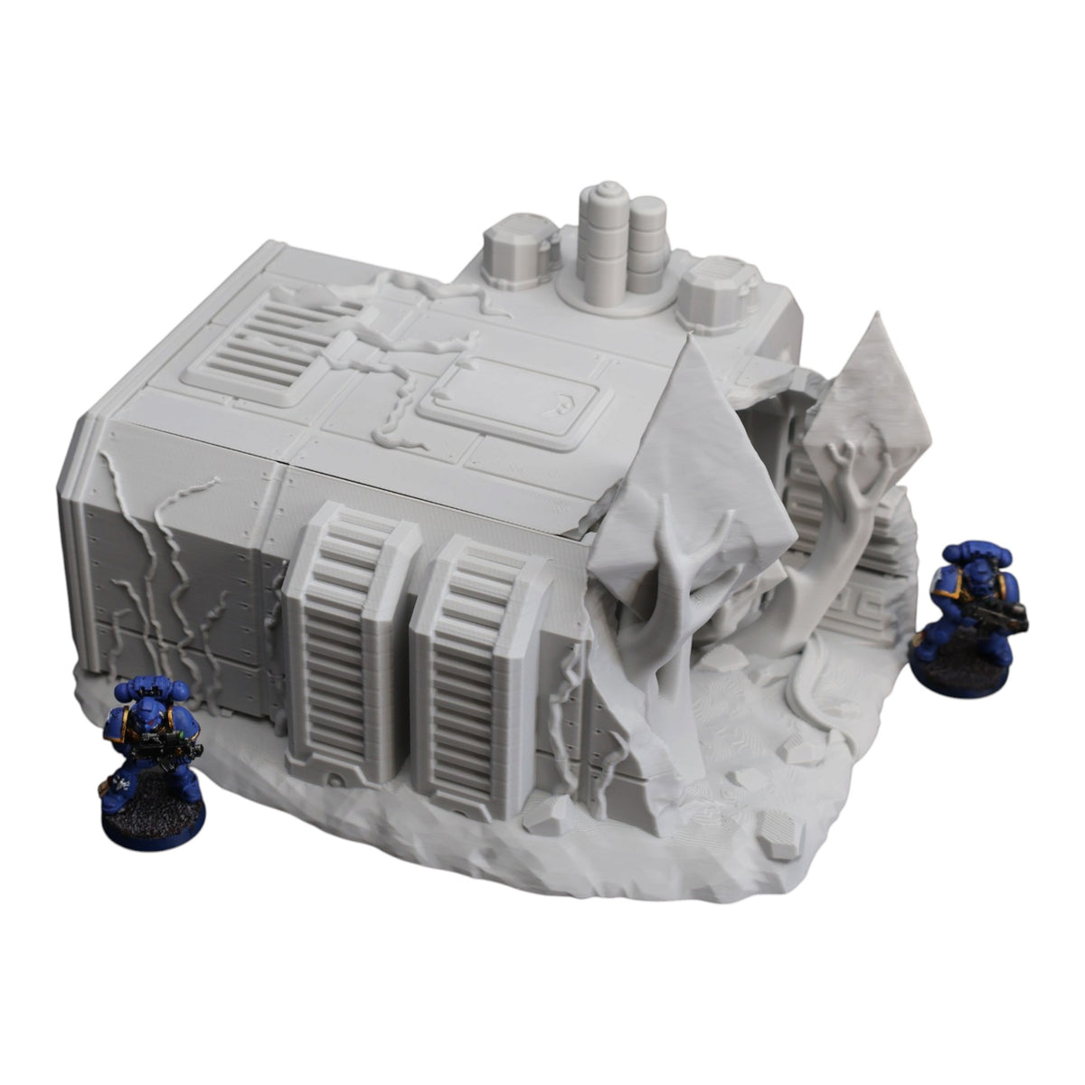 Wargaming 28mm scatter terrain scenery showing 3D-printed item that is compatible with games such as Warhammer 40K, Star Wars Legions, D+D, Dungeons and Dragons, Sci-Fi, Fantasy and other miniature tabletop games. Brand Jawar3d found at www.jawar3d.co.uk.