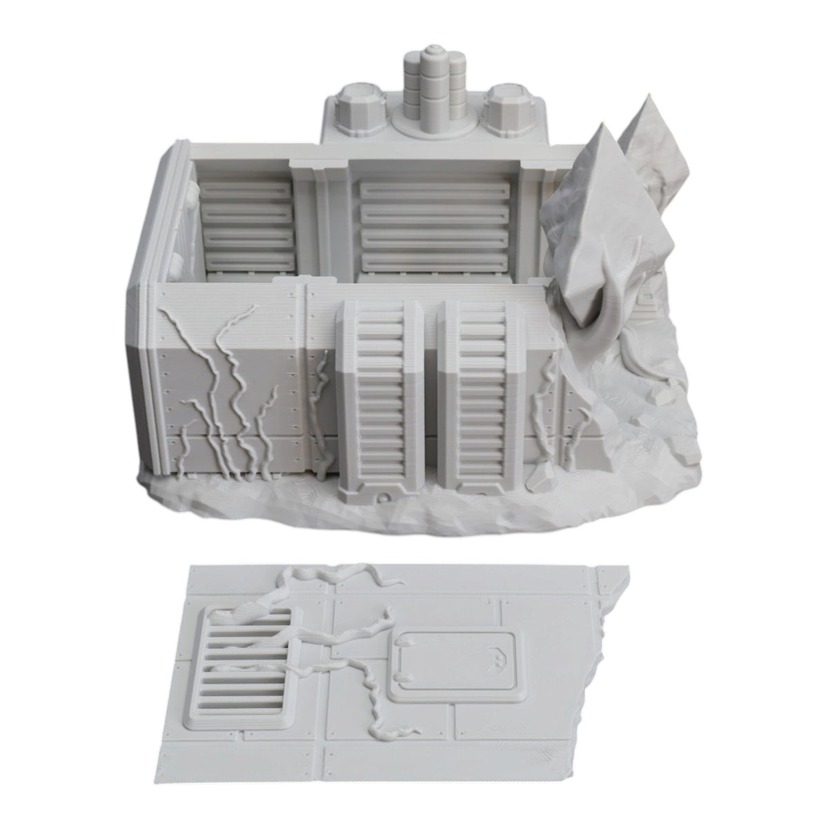 Wargaming 28mm scatter terrain scenery showing 3D-printed item that is compatible with games such as Warhammer 40K, Star Wars Legions, D+D, Dungeons and Dragons, Sci-Fi, Fantasy and other miniature tabletop games. Brand Jawar3d found at www.jawar3d.co.uk.
