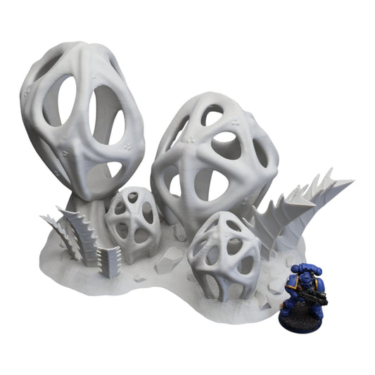 Wargaming 28mm scatter terrain scenery showing 3D-printed item that is compatible with games such as Warhammer 40K, Star Wars Legions, D+D, Dungeons and Dragons, Sci-Fi, Fantasy and other miniature tabletop games. Brand Jawar3d found at www.jawar3d.co.uk.