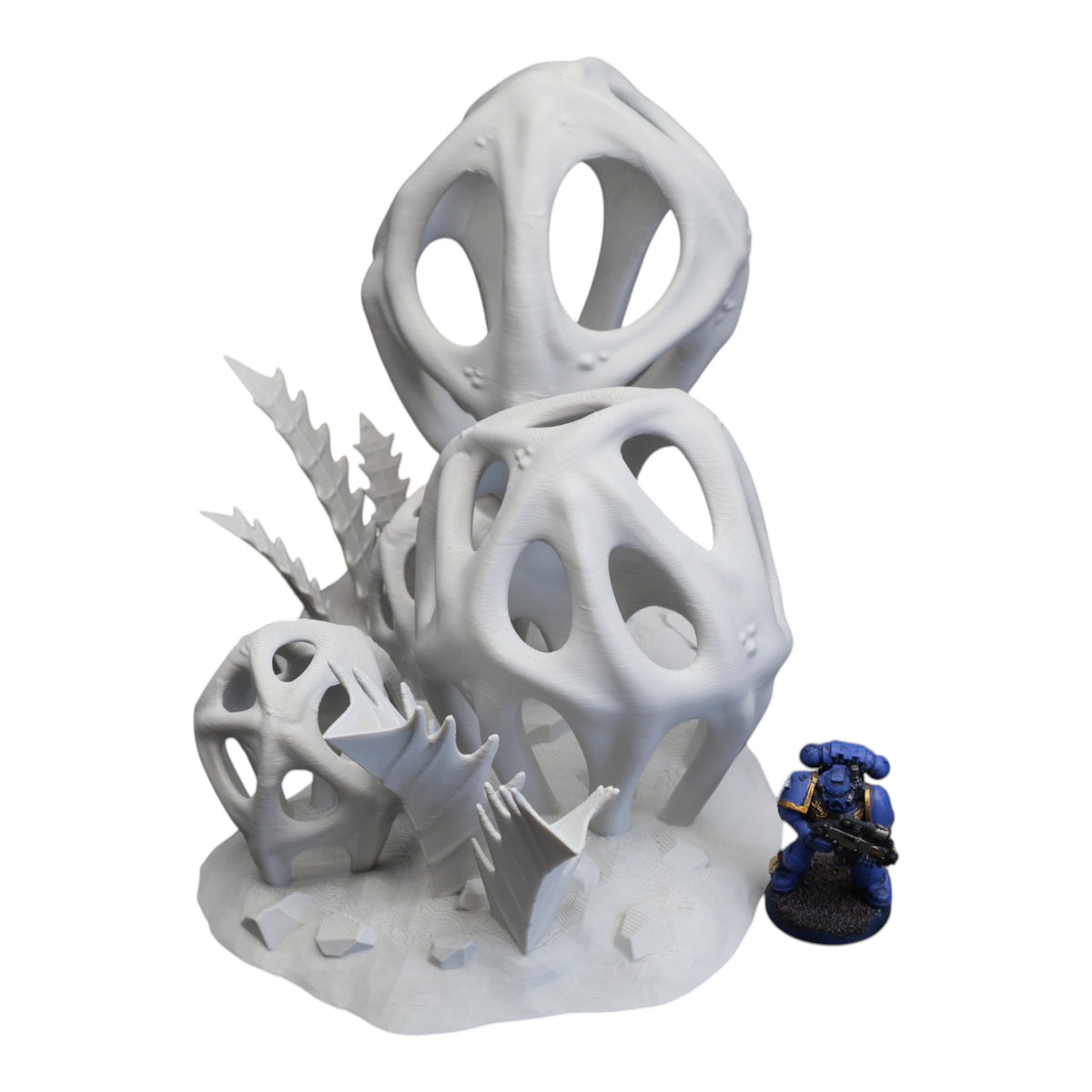 Wargaming 28mm scatter terrain scenery showing 3D-printed item that is compatible with games such as Warhammer 40K, Star Wars Legions, D+D, Dungeons and Dragons, Sci-Fi, Fantasy and other miniature tabletop games. Brand Jawar3d found at www.jawar3d.co.uk.