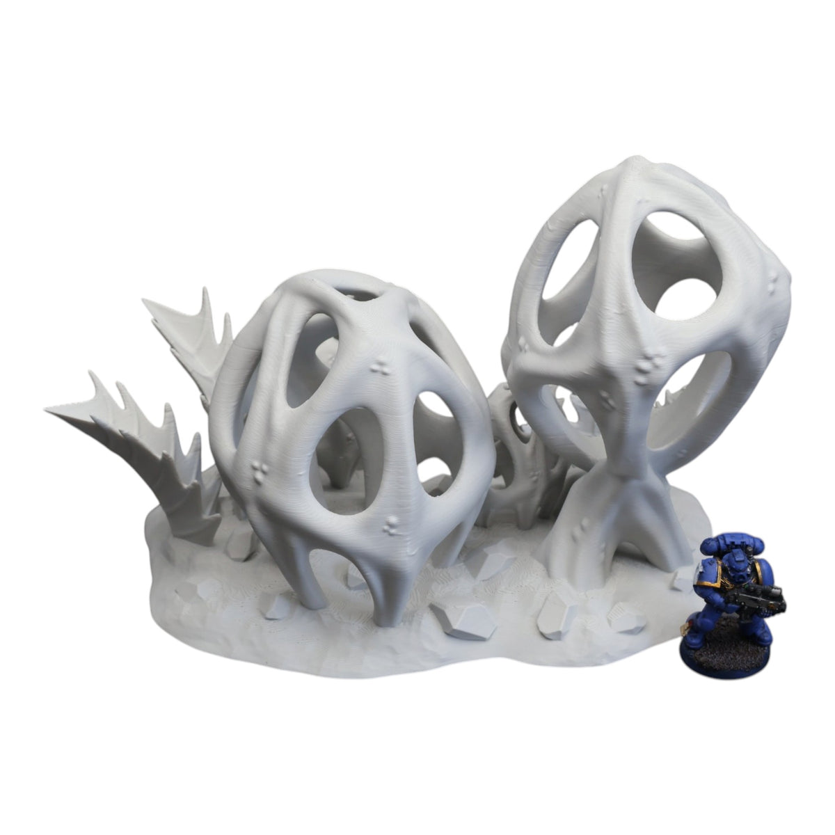 Wargaming 28mm scatter terrain scenery showing 3D-printed item that is compatible with games such as Warhammer 40K, Star Wars Legions, D+D, Dungeons and Dragons, Sci-Fi, Fantasy and other miniature tabletop games. Brand Jawar3d found at www.jawar3d.co.uk.