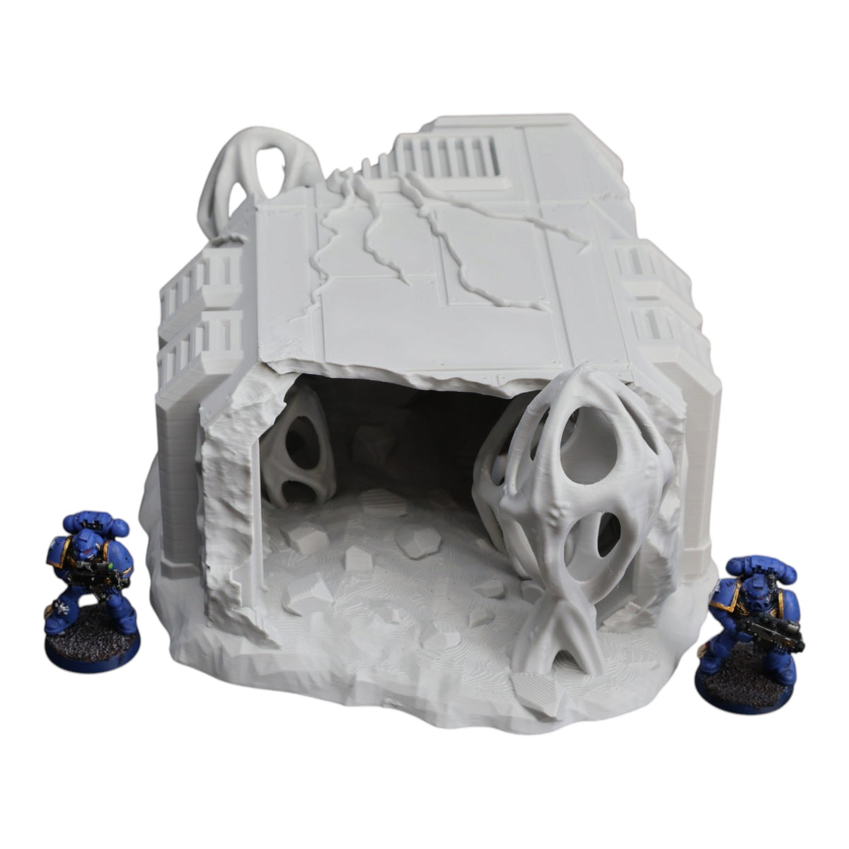 Wargaming 28mm scatter terrain scenery showing 3D-printed item that is compatible with games such as Warhammer 40K, Star Wars Legions, D+D, Dungeons and Dragons, Sci-Fi, Fantasy and other miniature tabletop games. Brand Jawar3d found at www.jawar3d.co.uk.