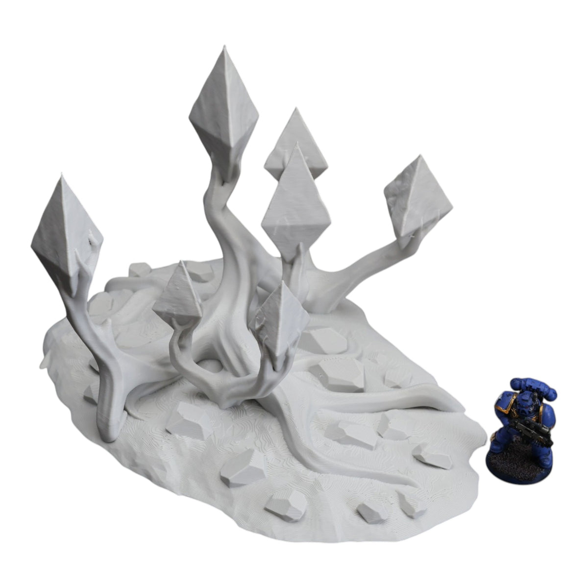 Wargaming 28mm scatter terrain scenery showing 3D-printed item that is compatible with games such as Warhammer 40K, Star Wars Legions, D+D, Dungeons and Dragons, Sci-Fi, Fantasy and other miniature tabletop games. Brand Jawar3d found at www.jawar3d.co.uk.