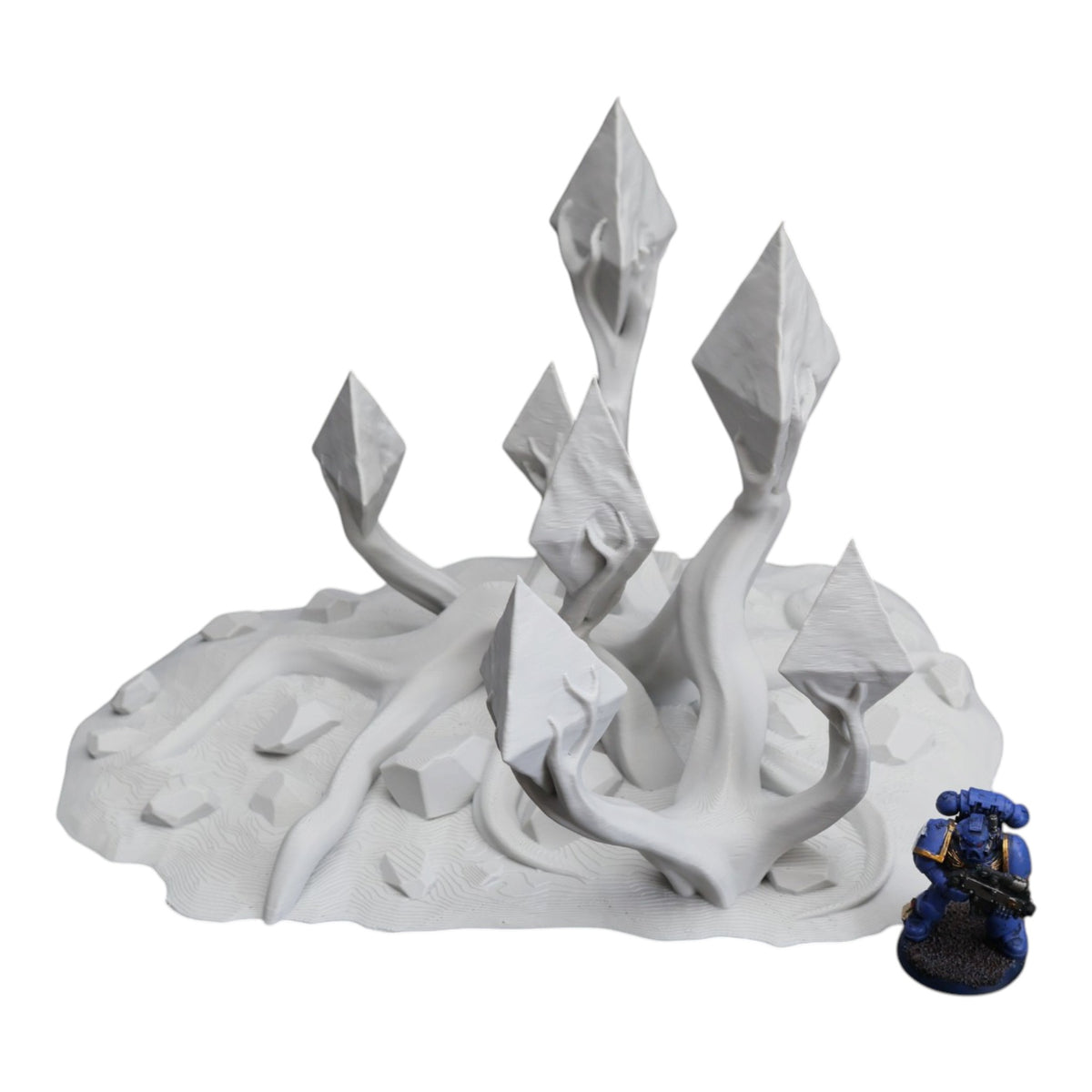 Wargaming 28mm scatter terrain scenery showing 3D-printed item that is compatible with games such as Warhammer 40K, Star Wars Legions, D+D, Dungeons and Dragons, Sci-Fi, Fantasy and other miniature tabletop games. Brand Jawar3d found at www.jawar3d.co.uk.