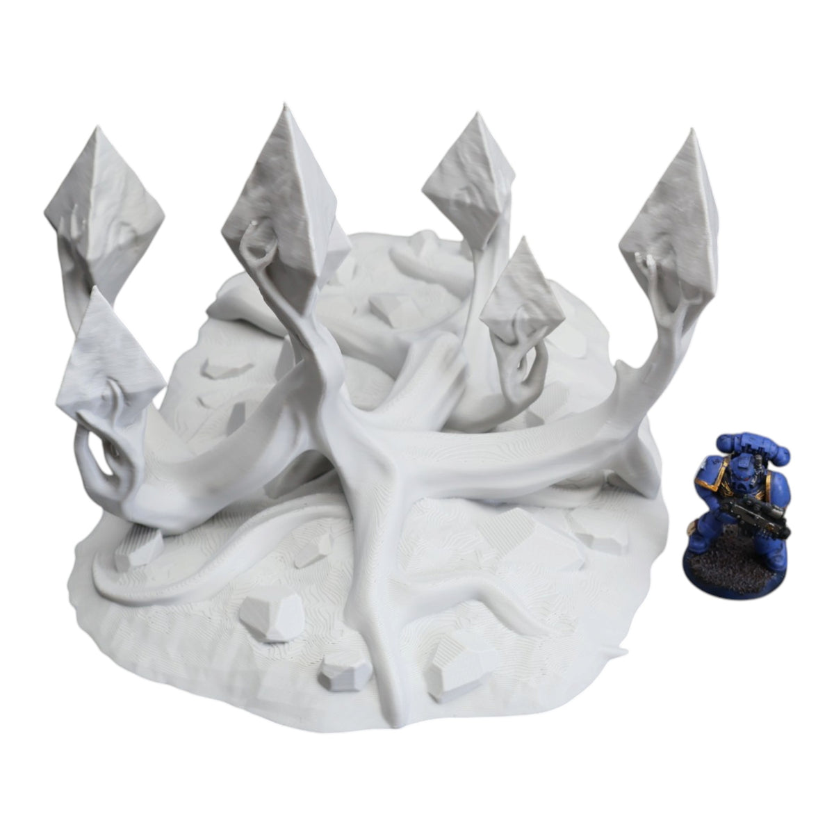 Wargaming 28mm scatter terrain scenery showing 3D-printed item that is compatible with games such as Warhammer 40K, Star Wars Legions, D+D, Dungeons and Dragons, Sci-Fi, Fantasy and other miniature tabletop games. Brand Jawar3d found at www.jawar3d.co.uk.