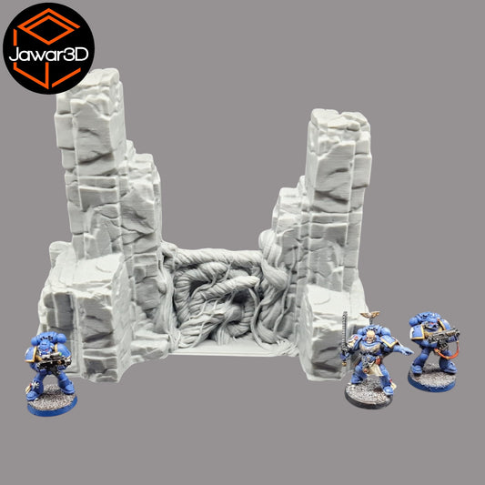 Wargaming 28mm scatter terrain scenery showing 3D-printed item that is compatible with games such as Warhammer 40K, Star Wars Legions, D+D, Dungeons and Dragons, Sci-Fi, Fantasy and other miniature tabletop games. Brand Jawar3d found at www.jawar3d.co.uk.