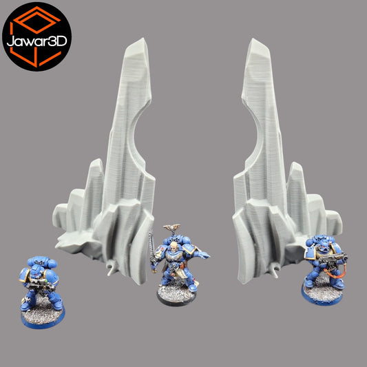 Wargaming 28mm scatter terrain scenery showing 3D-printed item that is compatible with games such as Warhammer 40K, Star Wars Legions, D+D, Dungeons and Dragons, Sci-Fi, Fantasy and other miniature tabletop games. Brand Jawar3d found at www.jawar3d.co.uk.