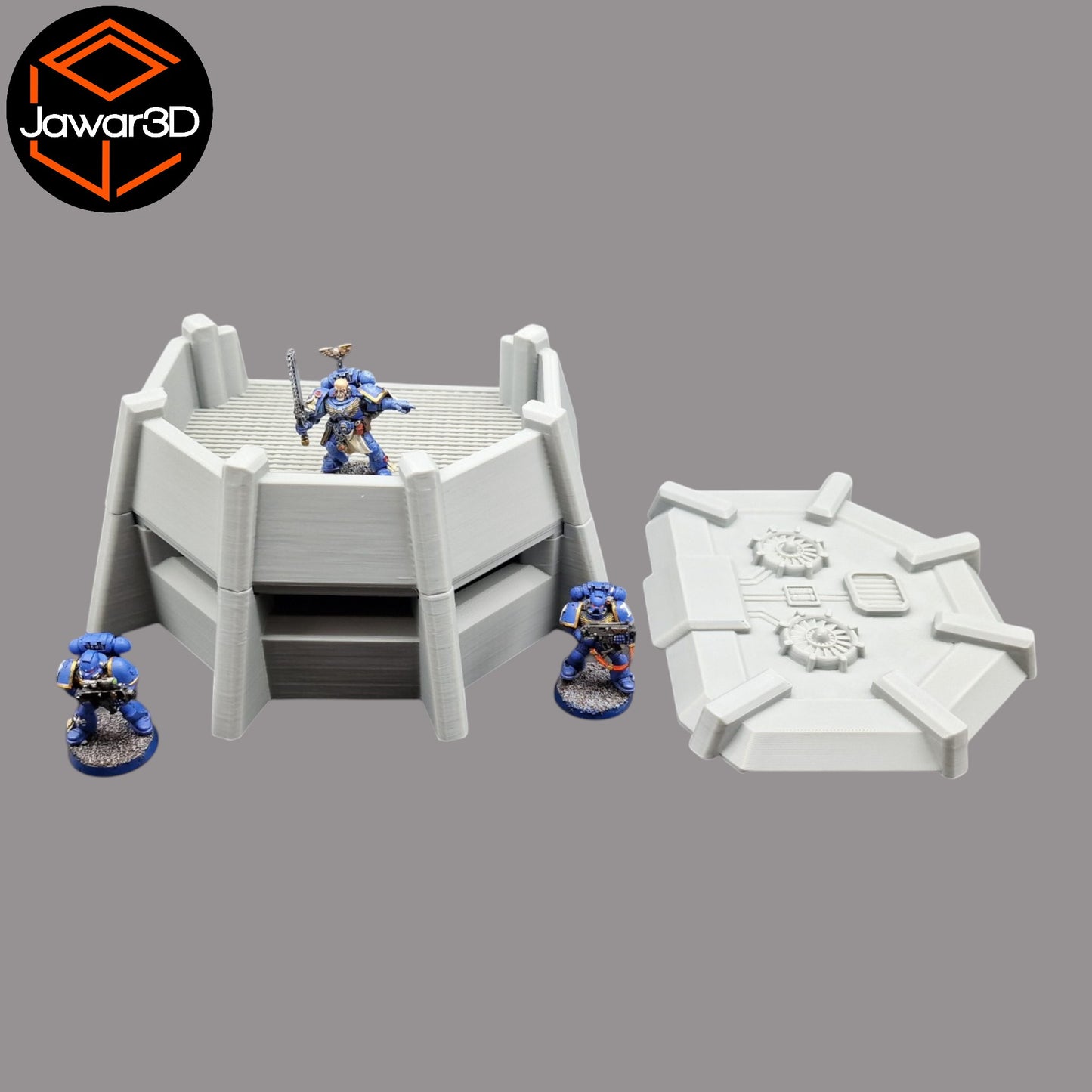 Wargaming 28mm scatter terrain scenery showing 3D-printed item that is compatible with games such as Warhammer 40K, Star Wars Legions, D+D, Dungeons and Dragons, Sci-Fi, Fantasy and other miniature tabletop games. Brand Jawar3d found at www.jawar3d.co.uk.