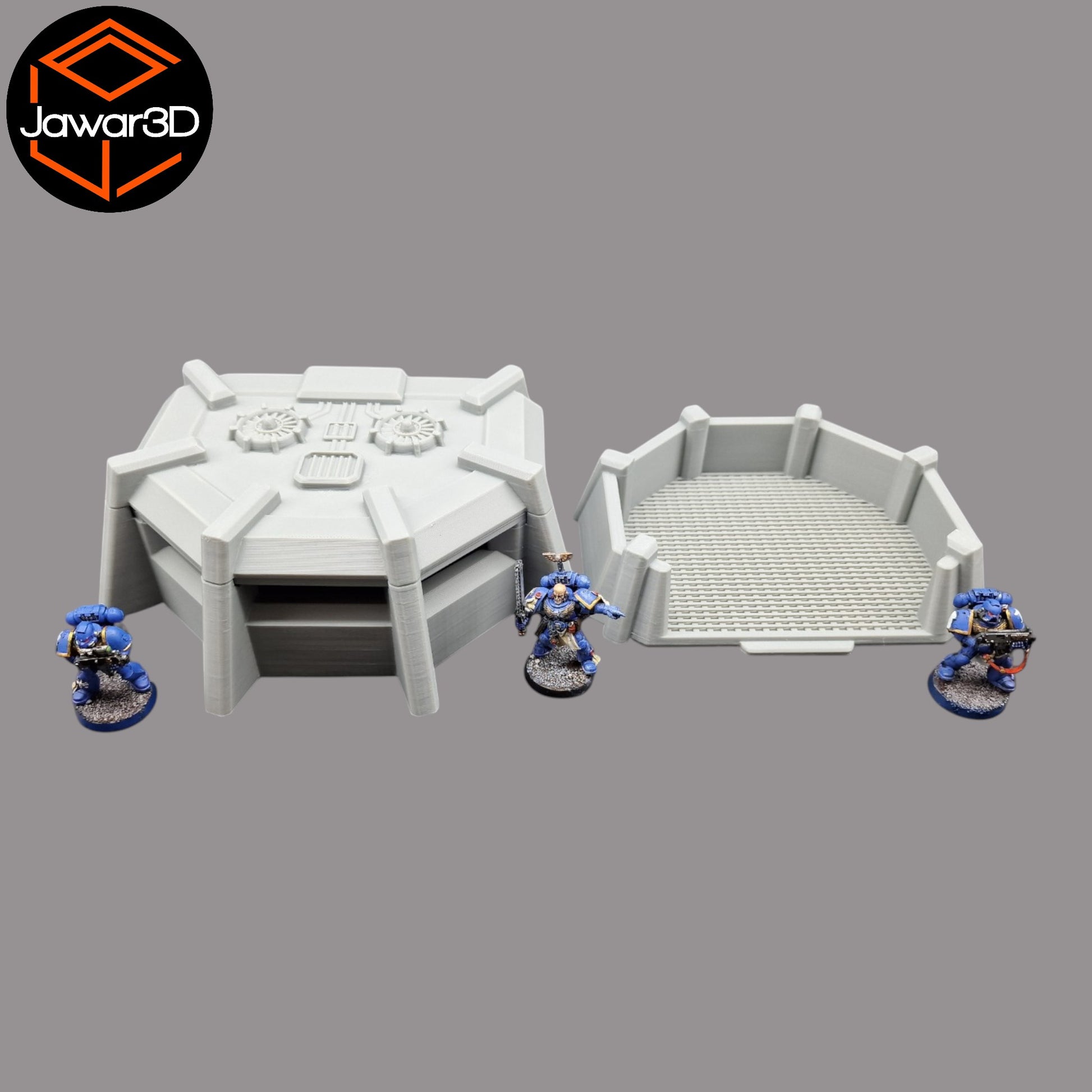 Wargaming 28mm scatter terrain scenery showing 3D-printed item that is compatible with games such as Warhammer 40K, Star Wars Legions, D+D, Dungeons and Dragons, Sci-Fi, Fantasy and other miniature tabletop games. Brand Jawar3d found at www.jawar3d.co.uk.