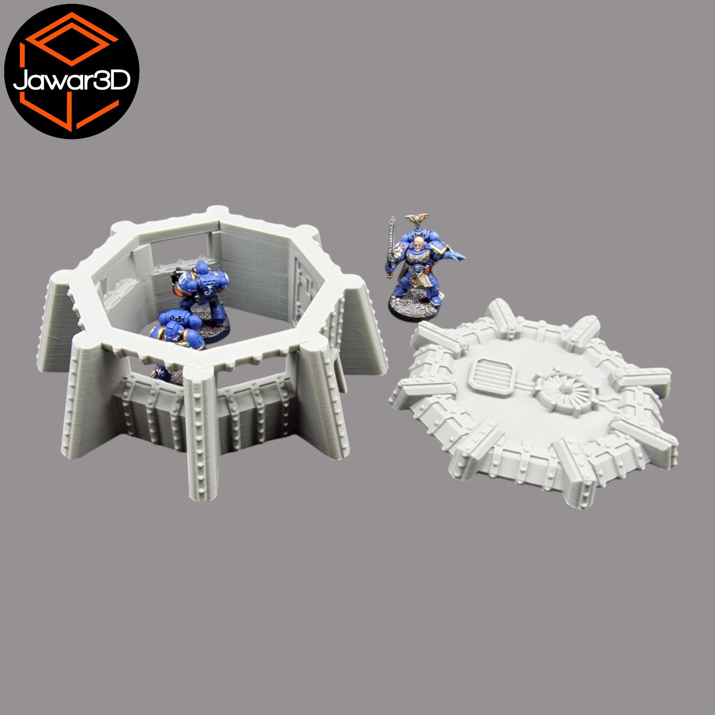Wargaming 28mm scatter terrain scenery showing 3D-printed item that is compatible with games such as Warhammer 40K, Star Wars Legions, D+D, Dungeons and Dragons, Sci-Fi, Fantasy and other miniature tabletop games. Brand Jawar3d found at www.jawar3d.co.uk.