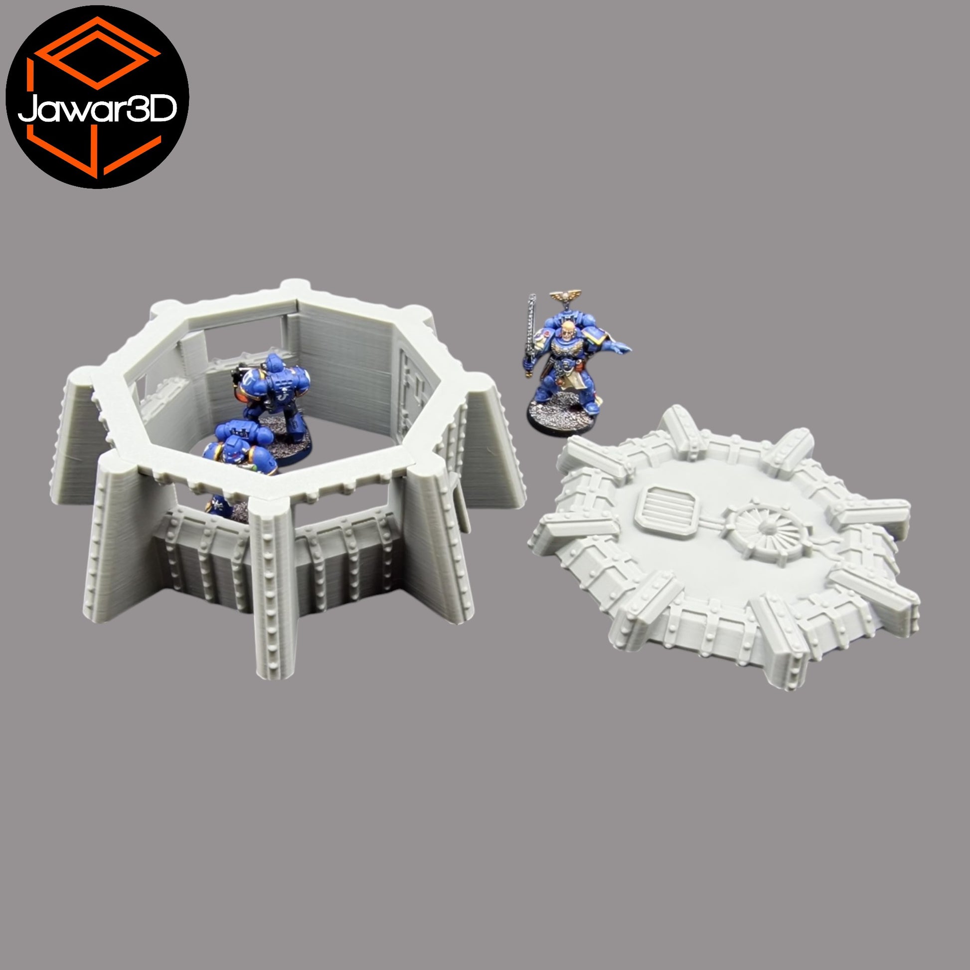 Wargaming 28mm scatter terrain scenery showing 3D-printed item that is compatible with games such as Warhammer 40K, Star Wars Legions, D+D, Dungeons and Dragons, Sci-Fi, Fantasy and other miniature tabletop games. Brand Jawar3d found at www.jawar3d.co.uk.