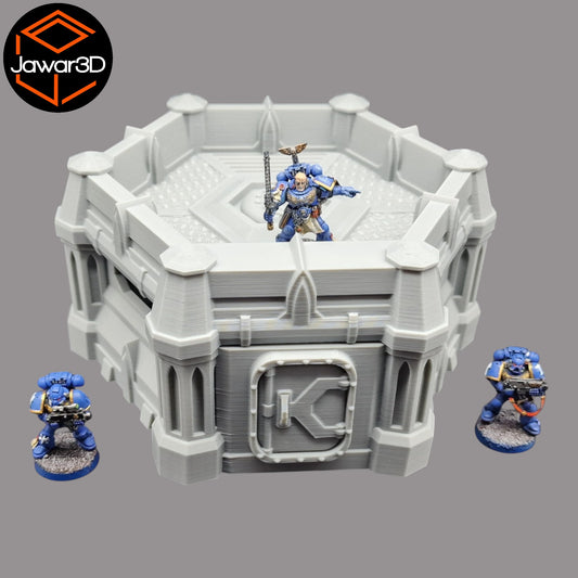 Wargaming 28mm scatter terrain scenery showing 3D-printed item that is compatible with games such as Warhammer 40K, Star Wars Legions, D+D, Dungeons and Dragons, Sci-Fi, Fantasy and other miniature tabletop games. Brand Jawar3d found at www.jawar3d.co.uk.