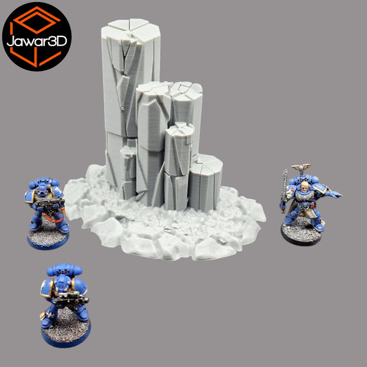 Wargaming 28mm scatter terrain scenery showing 3D-printed item that is compatible with games such as Warhammer 40K, Star Wars Legions, D+D, Dungeons and Dragons, Sci-Fi, Fantasy and other miniature tabletop games. Brand Jawar3d found at www.jawar3d.co.uk.