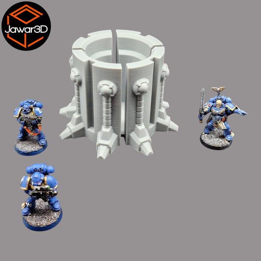 Wargaming 28mm scatter terrain scenery showing 3D-printed item that is compatible with games such as Warhammer 40K, Star Wars Legions, D+D, Dungeons and Dragons, Sci-Fi, Fantasy and other miniature tabletop games. Brand Jawar3d found at www.jawar3d.co.uk.