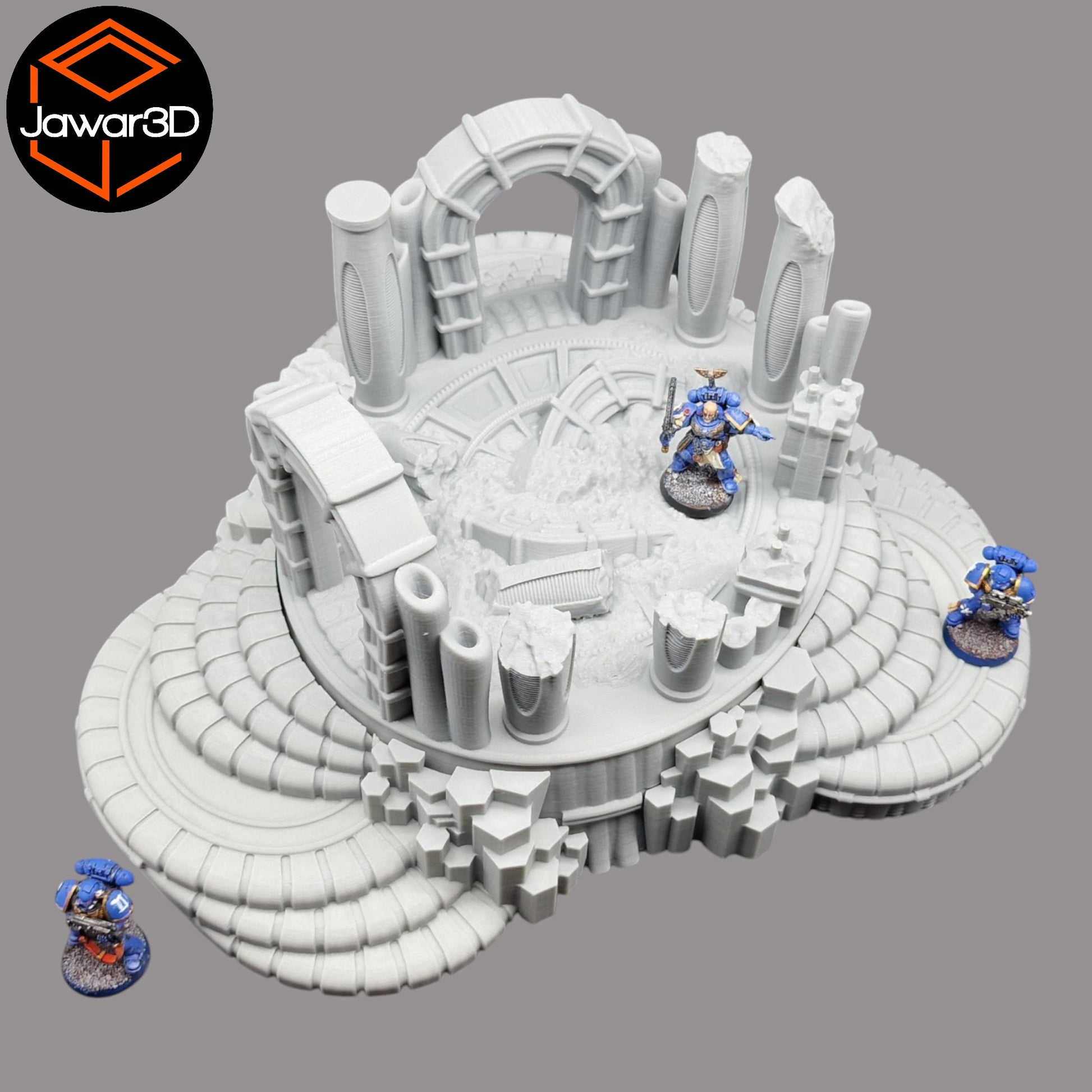 Wargaming 28mm scatter terrain scenery showing 3D-printed item that is compatible with games such as Warhammer 40K, Star Wars Legions, D+D, Dungeons and Dragons, Sci-Fi, Fantasy and other miniature tabletop games. Brand Jawar3d found at www.jawar3d.co.uk.