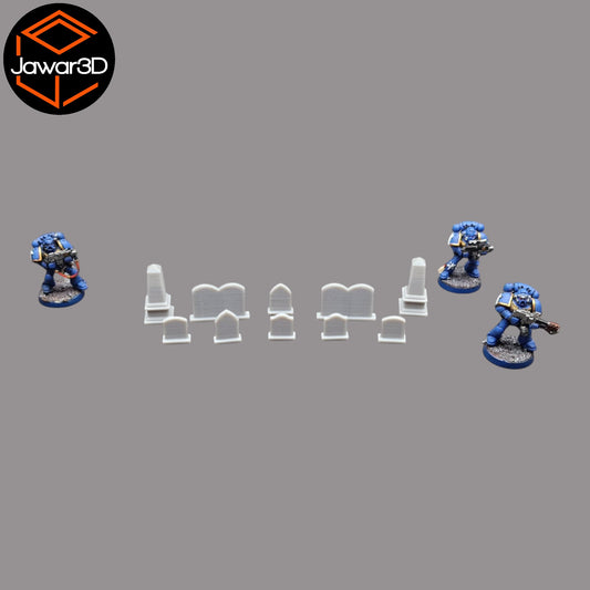 Wargaming 28mm scatter terrain scenery showing 3D-printed item that is compatible with games such as Warhammer 40K, Star Wars Legions, D+D, Dungeons and Dragons, Sci-Fi, Fantasy and other miniature tabletop games. Brand Jawar3d found at www.jawar3d.co.uk.