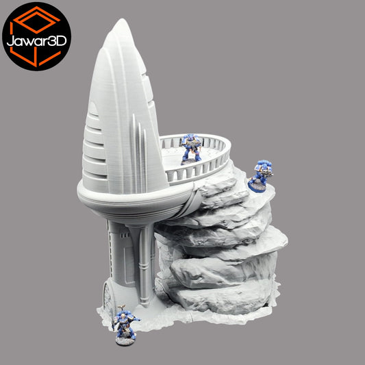 Wargaming 28mm scatter terrain scenery showing 3D-printed item that is compatible with games such as Warhammer 40K, Star Wars Legions, D+D, Dungeons and Dragons, Sci-Fi, Fantasy and other miniature tabletop games. Brand Jawar3d found at www.jawar3d.co.uk.