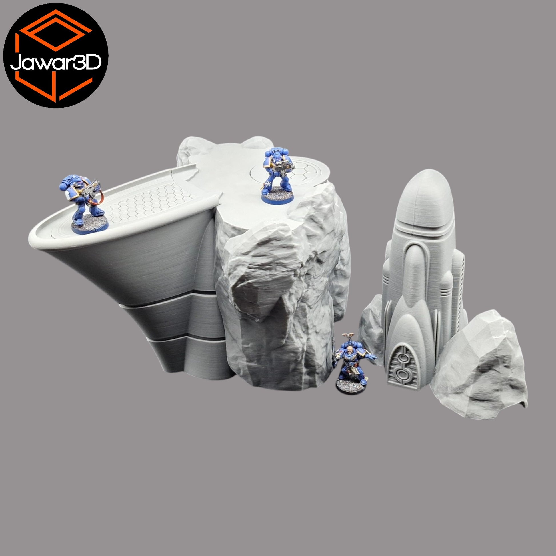 Wargaming 28mm scatter terrain scenery showing 3D-printed item that is compatible with games such as Warhammer 40K, Star Wars Legions, D+D, Dungeons and Dragons, Sci-Fi, Fantasy and other miniature tabletop games. Brand Jawar3d found at www.jawar3d.co.uk.