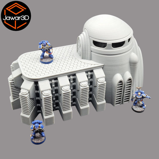 Wargaming 28mm scatter terrain scenery showing 3D-printed item that is compatible with games such as Warhammer 40K, Star Wars Legions, D+D, Dungeons and Dragons, Sci-Fi, Fantasy and other miniature tabletop games. Brand Jawar3d found at www.jawar3d.co.uk.