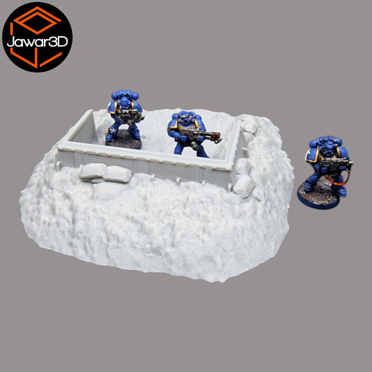 Wargaming 28mm scatter terrain scenery showing 3D-printed item that is compatible with games such as Warhammer 40K, Star Wars Legions, D+D, Dungeons and Dragons, Sci-Fi, Fantasy and other miniature tabletop games. Brand Jawar3d found at www.jawar3d.co.uk.