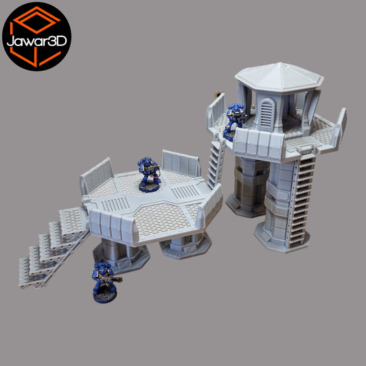 Wargaming 28mm scatter terrain scenery showing 3D-printed item that is compatible with games such as Warhammer 40K, Star Wars Legions, D+D, Dungeons and Dragons, Sci-Fi, Fantasy and other miniature tabletop games. Brand Jawar3d found at www.jawar3d.co.uk.