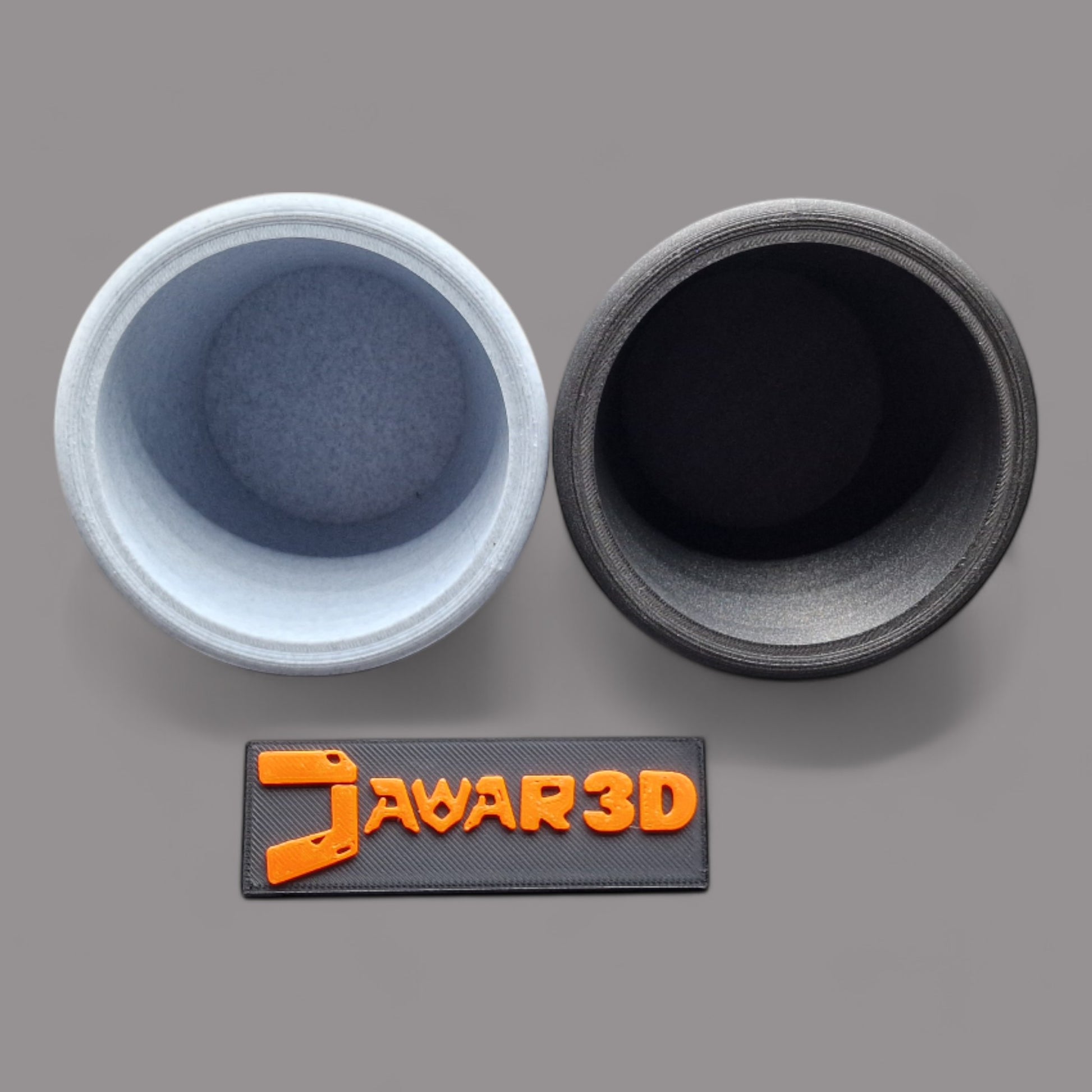 A modern 3D-printed plant pot made from eco-friendly PLA with a minimalist design. Perfect for succulents, cacti, or small plants. Lightweight, durable, and decorative, it blends sustainability with style, ideal for home or office décor. Jawar3d