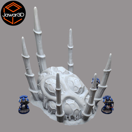 Wargaming 28mm scatter terrain scenery showing 3D-printed item that is compatible with games such as Warhammer 40K, Star Wars Legions, D+D, Dungeons and Dragons, Sci-Fi, Fantasy and other miniature tabletop games. Brand Jawar3d found at www.jawar3d.co.uk.