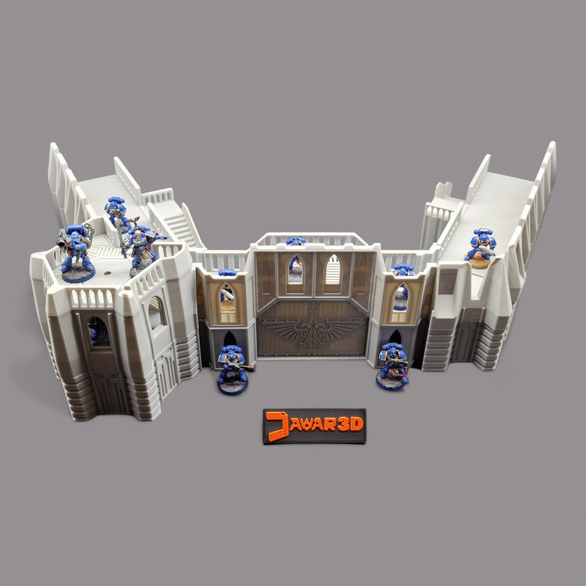 Wargaming 28mm scatter terrain scenery showing 3D-printed Base_Set to be compatible with games such as Warhammer 40K, Star Wars Legions, D+D, Dungeons and Dragons, Sci-Fi, Fantasy and other miniature tabletop games. Brand Jawar3d.