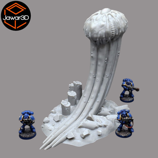 Wargaming 28mm scatter terrain scenery showing 3D-printed item that is compatible with games such as Warhammer 40K, Star Wars Legions, D+D, Dungeons and Dragons, Sci-Fi, Fantasy and other miniature tabletop games. Brand Jawar3d found at www.jawar3d.co.uk.