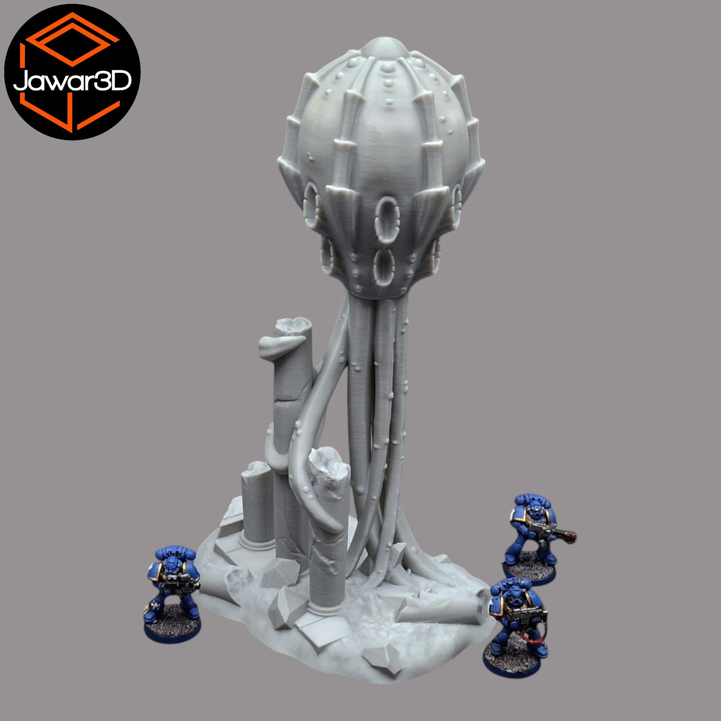 Wargaming 28mm scatter terrain scenery showing 3D-printed item that is compatible with games such as Warhammer 40K, Star Wars Legions, D+D, Dungeons and Dragons, Sci-Fi, Fantasy and other miniature tabletop games. Brand Jawar3d found at www.jawar3d.co.uk.