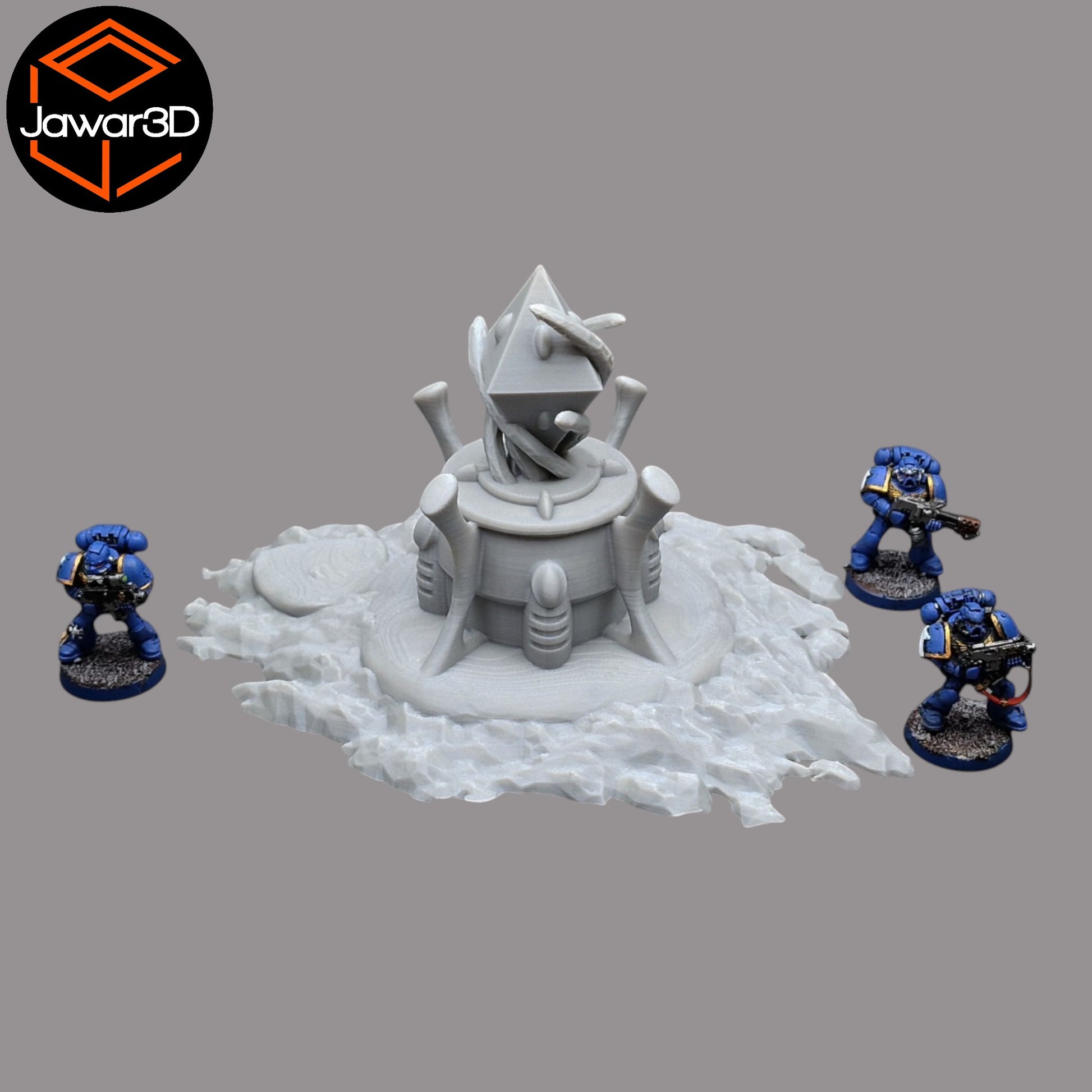 Wargaming 28mm scatter terrain scenery showing 3D-printed item that is compatible with games such as Warhammer 40K, Star Wars Legions, D+D, Dungeons and Dragons, Sci-Fi, Fantasy and other miniature tabletop games. Brand Jawar3d found at www.jawar3d.co.uk.