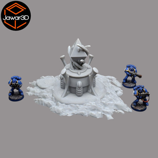 Wargaming 28mm scatter terrain scenery showing 3D-printed item that is compatible with games such as Warhammer 40K, Star Wars Legions, D+D, Dungeons and Dragons, Sci-Fi, Fantasy and other miniature tabletop games. Brand Jawar3d found at www.jawar3d.co.uk.