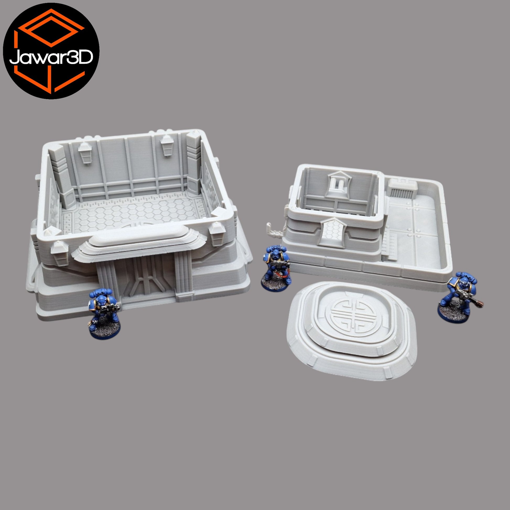Wargaming 28mm scatter terrain scenery showing 3D-printed item that is compatible with games such as Warhammer 40K, Star Wars Legions, D+D, Dungeons and Dragons, Sci-Fi, Fantasy and other miniature tabletop games. Brand Jawar3d found at www.jawar3d.co.uk.